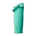 FreeSip Sway 30oz in 90s Kid, vibrant teal-mint insulated water bottle with matching teal flip cap and carry loop